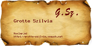 Grotte Szilvia névjegykártya